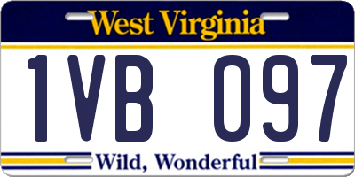 WV license plate 1VB097