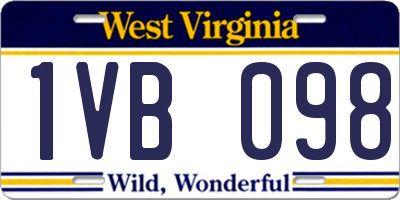 WV license plate 1VB098