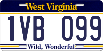 WV license plate 1VB099