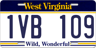 WV license plate 1VB109