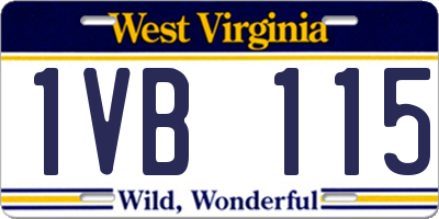 WV license plate 1VB115