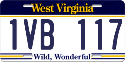 WV license plate 1VB117