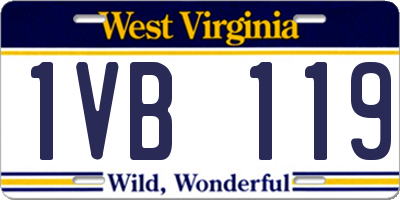 WV license plate 1VB119