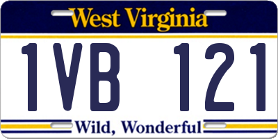 WV license plate 1VB121