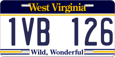 WV license plate 1VB126