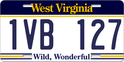 WV license plate 1VB127