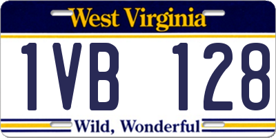 WV license plate 1VB128
