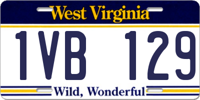 WV license plate 1VB129