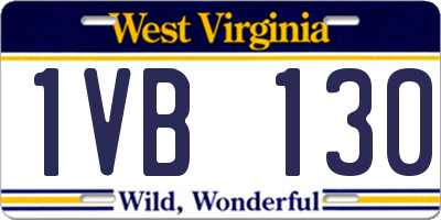 WV license plate 1VB130