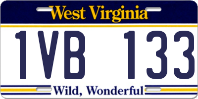 WV license plate 1VB133