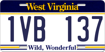 WV license plate 1VB137