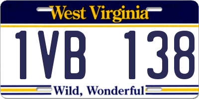 WV license plate 1VB138