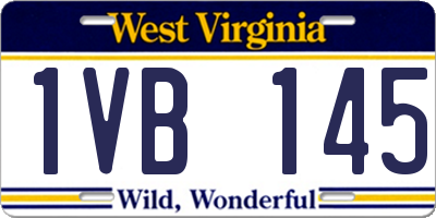 WV license plate 1VB145