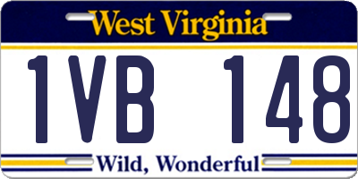 WV license plate 1VB148