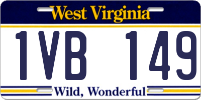 WV license plate 1VB149