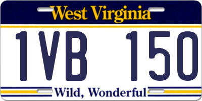 WV license plate 1VB150