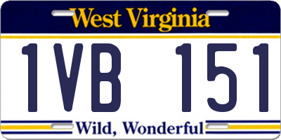 WV license plate 1VB151