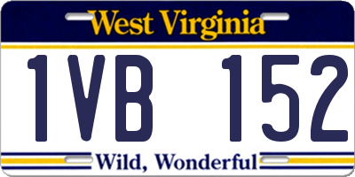 WV license plate 1VB152