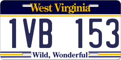 WV license plate 1VB153