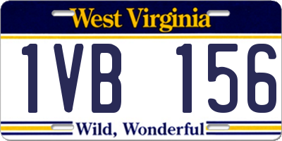 WV license plate 1VB156