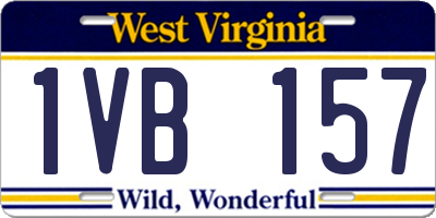 WV license plate 1VB157