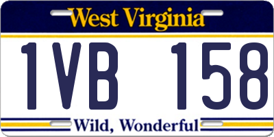 WV license plate 1VB158