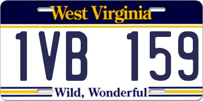 WV license plate 1VB159