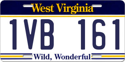 WV license plate 1VB161