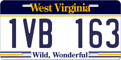 WV license plate 1VB163