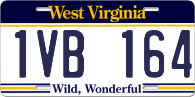 WV license plate 1VB164