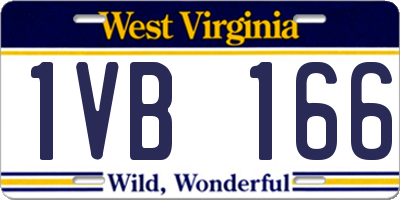 WV license plate 1VB166