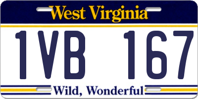 WV license plate 1VB167