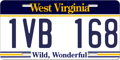 WV license plate 1VB168