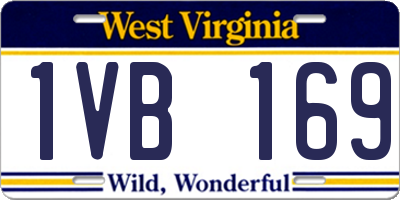 WV license plate 1VB169
