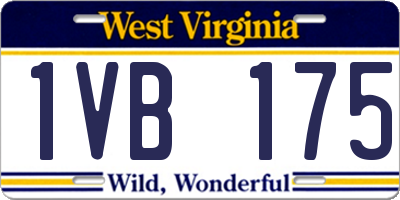 WV license plate 1VB175