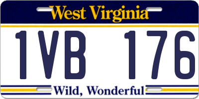 WV license plate 1VB176