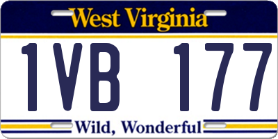 WV license plate 1VB177
