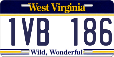 WV license plate 1VB186