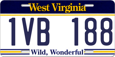 WV license plate 1VB188
