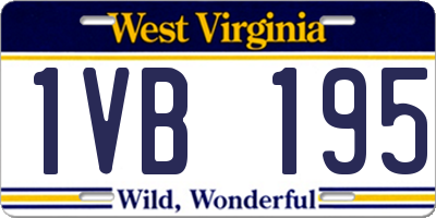 WV license plate 1VB195