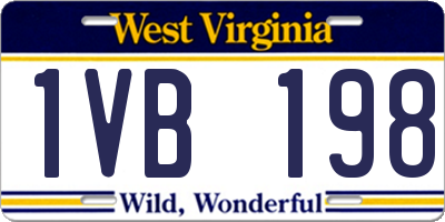 WV license plate 1VB198