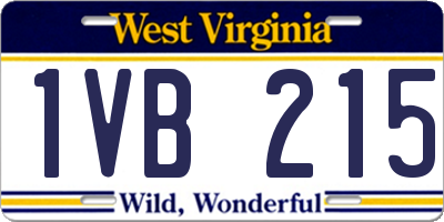 WV license plate 1VB215