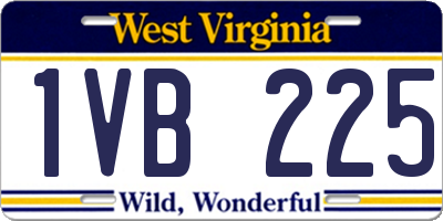 WV license plate 1VB225