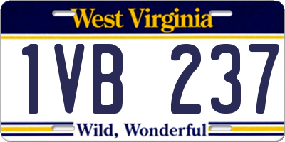 WV license plate 1VB237