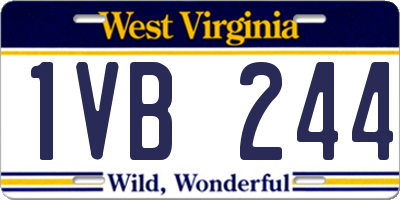 WV license plate 1VB244