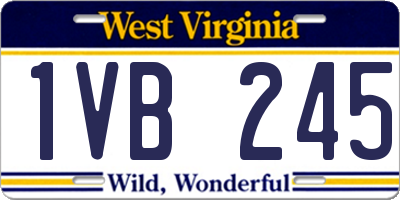 WV license plate 1VB245