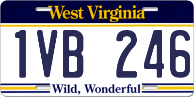 WV license plate 1VB246