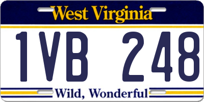 WV license plate 1VB248