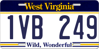 WV license plate 1VB249
