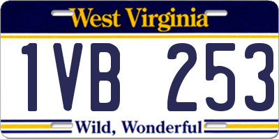 WV license plate 1VB253